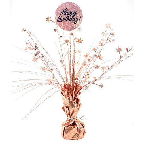 Happy Birthday Centrepiece - Rose Gold