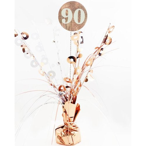 90th Centrepiece - Rose Gold & White