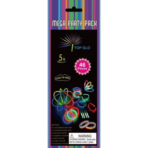 Glow Stick Mega Party Pack 46 pieces