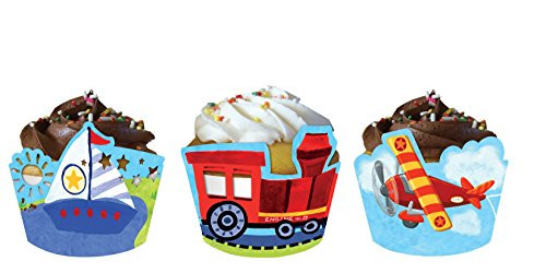 Planes, Trains & Automobile Cupcake Wrappers | 12pk
