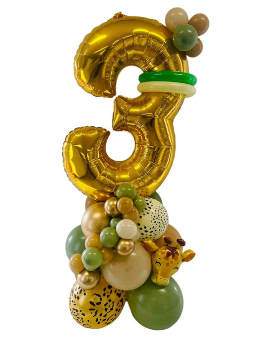 Jungle/safari Number Balloon base & Bouquet - Choose Your Number