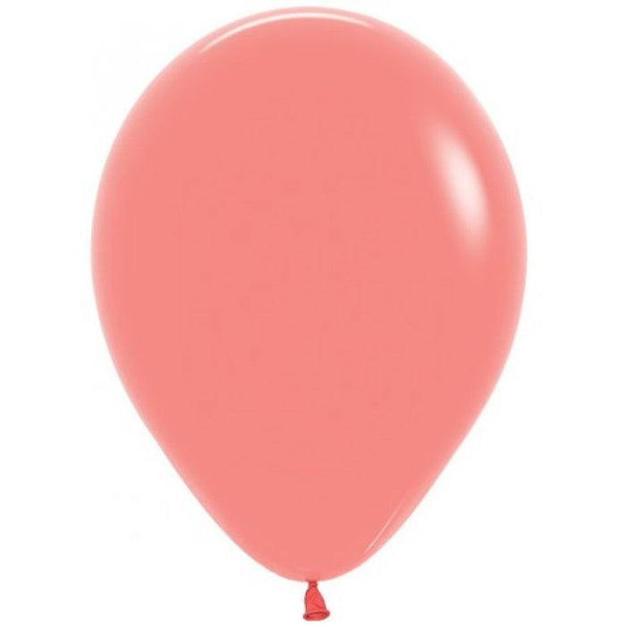 Coral Balloons ~ Singles ~ Pack ~ Helium Filled ~ Flat