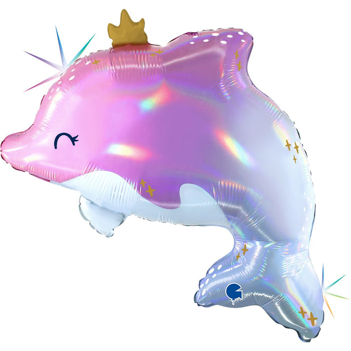 Pink Dolphin Large Shape Balloon - Helium Filled or Flat