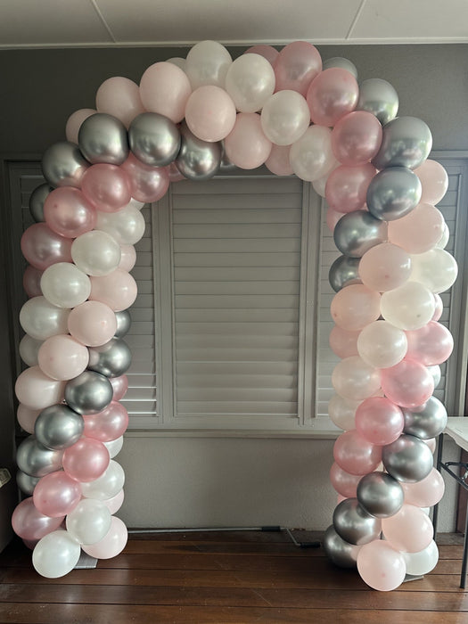 Small Pink Balloon Balloon Arch