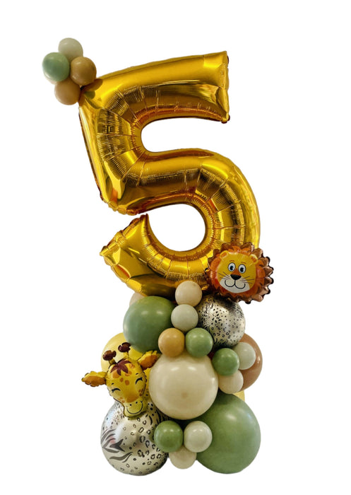 Jungle Safari Balloon Bouquet/Base- Choose Your Age *BEST SELLER!*