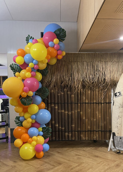Tropical Luau Themed 3m Balloon Garland w Greenery