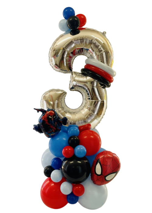 Spider Man Balloon Bouquet/Base- Choose Your Age