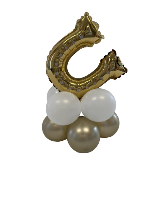 Horse Shoe Balloon Centrepiece - Choose Your Colours