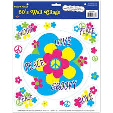 60's Wall Clings | Hippie Theme