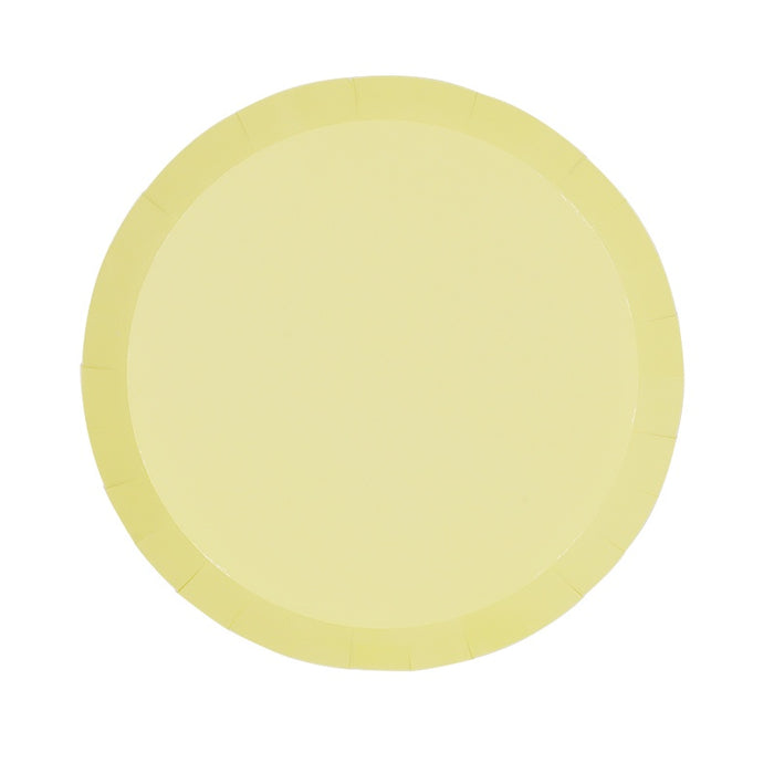 Pastel Yellow Paper Snack Plates | 10pk
