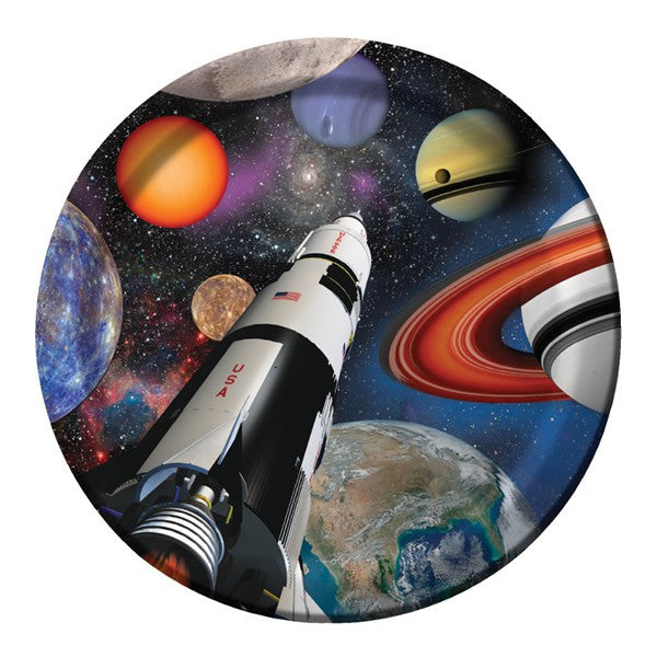 Space Theme Plates Pk8