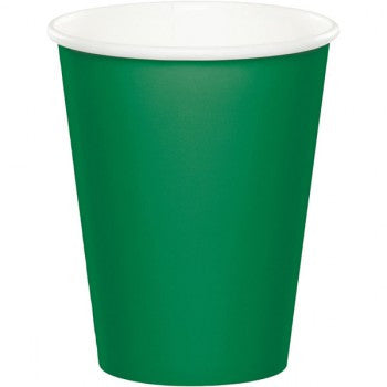 Emerald Green Paper Cups Pk8