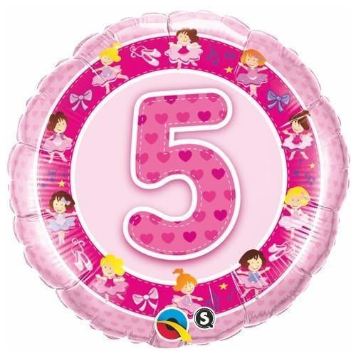 5th Birthday Balloon / Bouquet - Pink