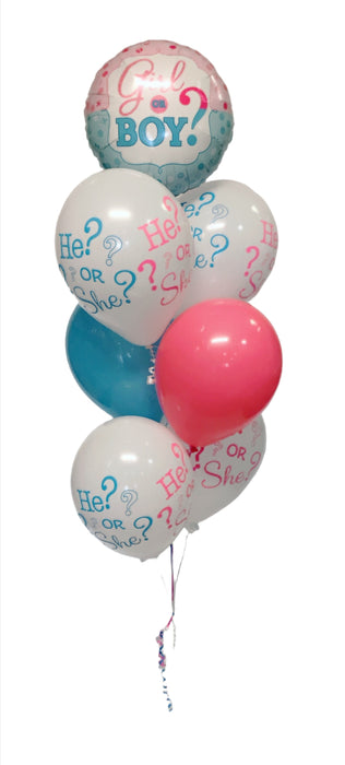 Baby Shower Balloon Bouquet - He or She