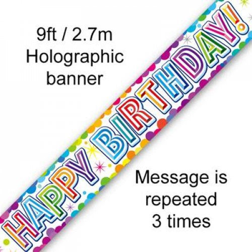 Happy Birthday Foil Banner 2.7m