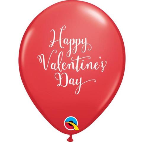 Happy Valentine's Day Print Balloon - Filled or Flat