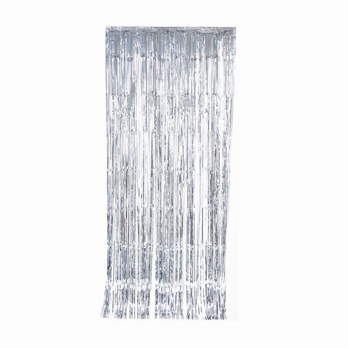 Door Curtain Metallic Silver FS