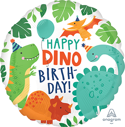 Dinosaur Birthday Balloon / Bouquet - Helium Filled or Flat