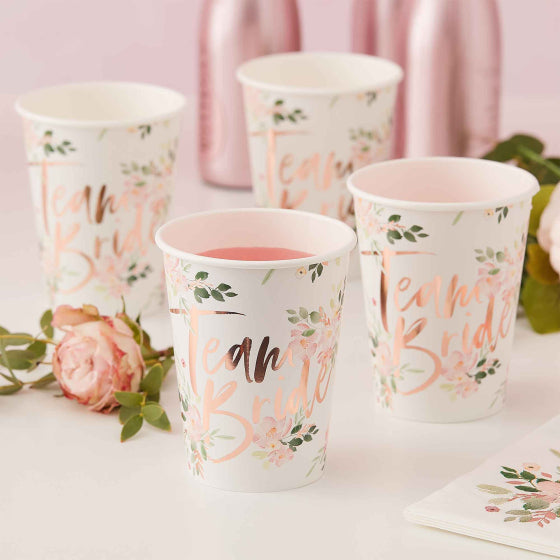 Team Bride Paper Cups