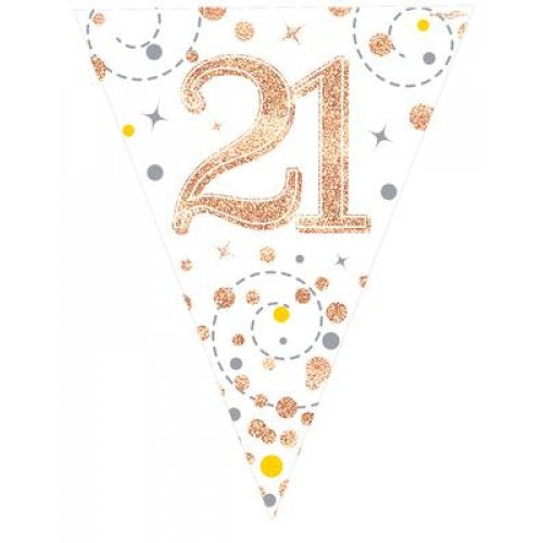 Rose Gold 21st Birthday Bunting |