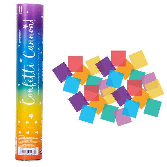 Mixed Rainbow Colours Paper Confetti Cannon