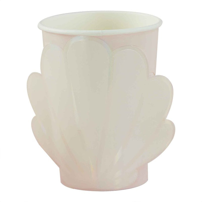Mermaid Shell Paper Cups 8pk