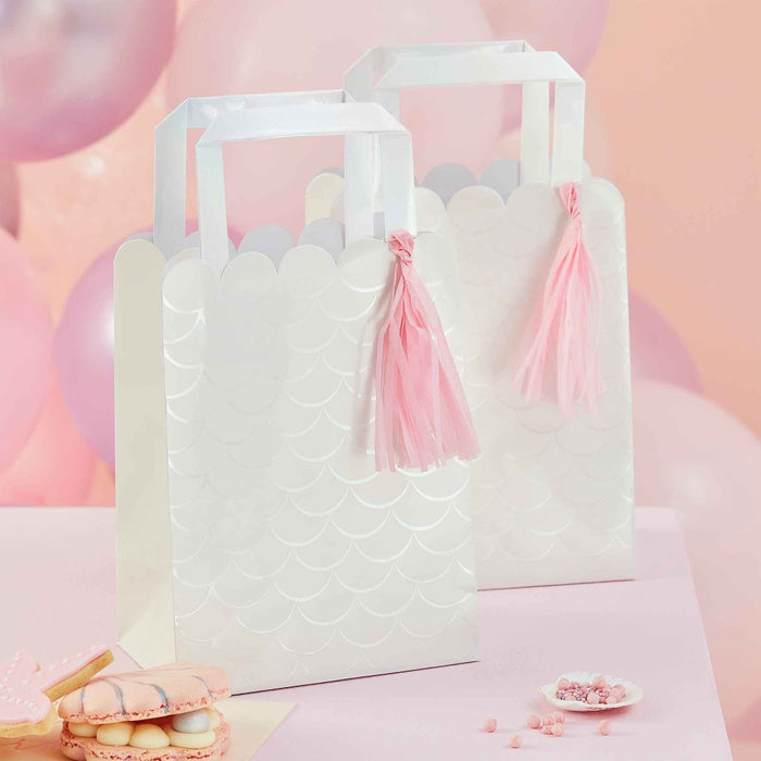 Mermaid Party Bags With Tassels 5pk