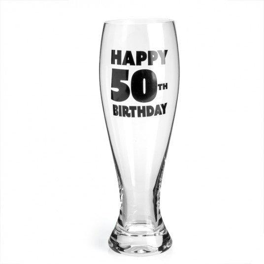 50th Birthday Beer Glass