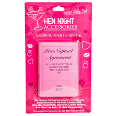 Hens Night Pre-Nuptial Agreement Accessories