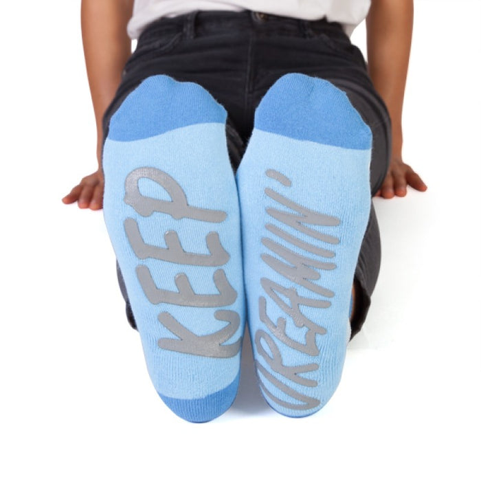 Cloud Socks 'KEEP DREAMIN' on the bottom