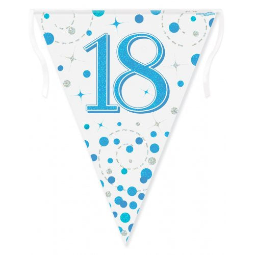 Blue Sparkling Bunting | 18th Birthday