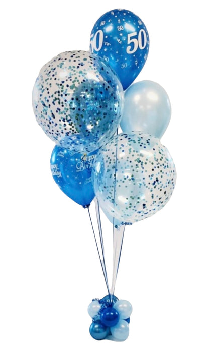 Confetti Balloon Table Bouquet - Choose Your Colours & Milestone