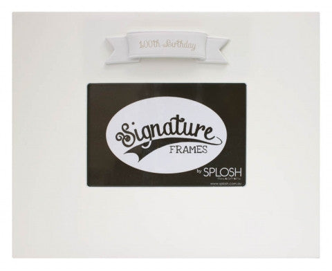 Signature Frame -100th Birthday White