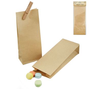 Kraft Party Bags | 9x22cm | 4pk