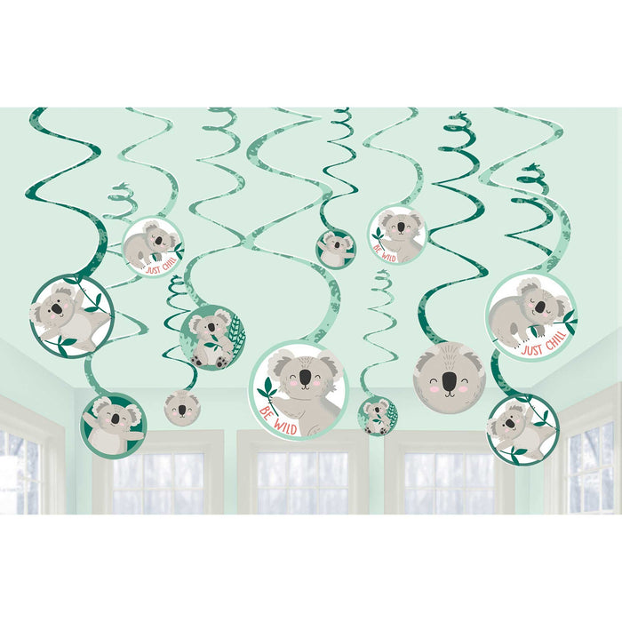 Koala Swirl Decorations 12 pack