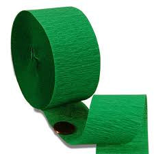 Emerald  Green Streamers - Crepe Paper