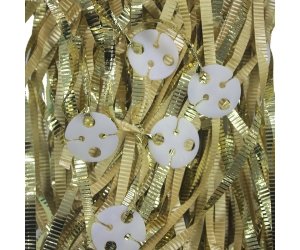 Balloon Ribbon with Clips Pk25 ~ METALLIC GOLD