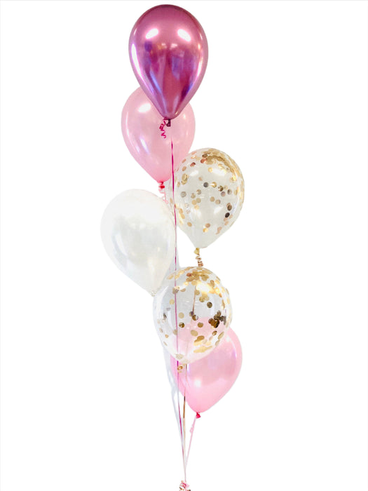 Six Balloon Bouquet - Confetti
