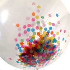 Large Round Confetti Balloons - Choose your colours