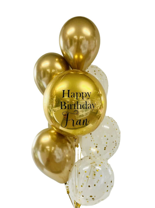 Custom Orb & Confetti Balloon Bouquet