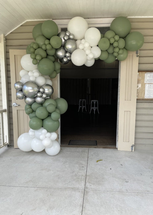 Sage Green & White Balloon Garland