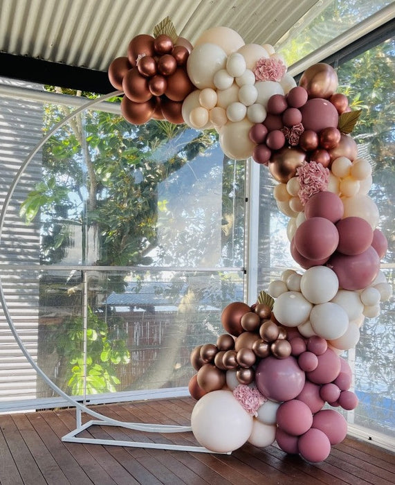 Balloon Garland on Frame 3m - Custom Colours with Flowers