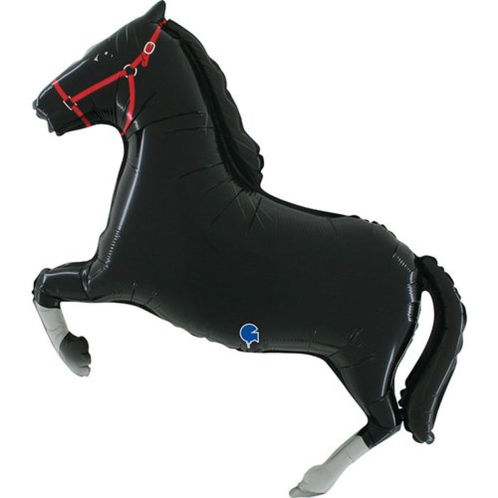 Black Horse Large Shape Balloon - Helium Filled or Flat