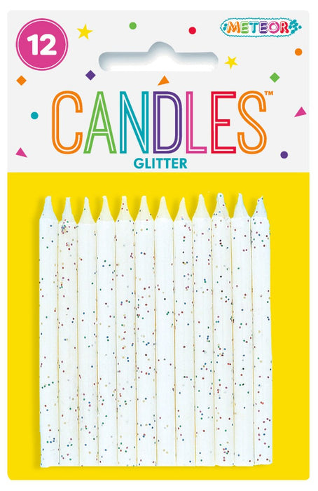 Glitter Candles pk12