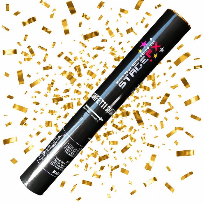 Confetti Cannon 40cm -  Gold Metallic
