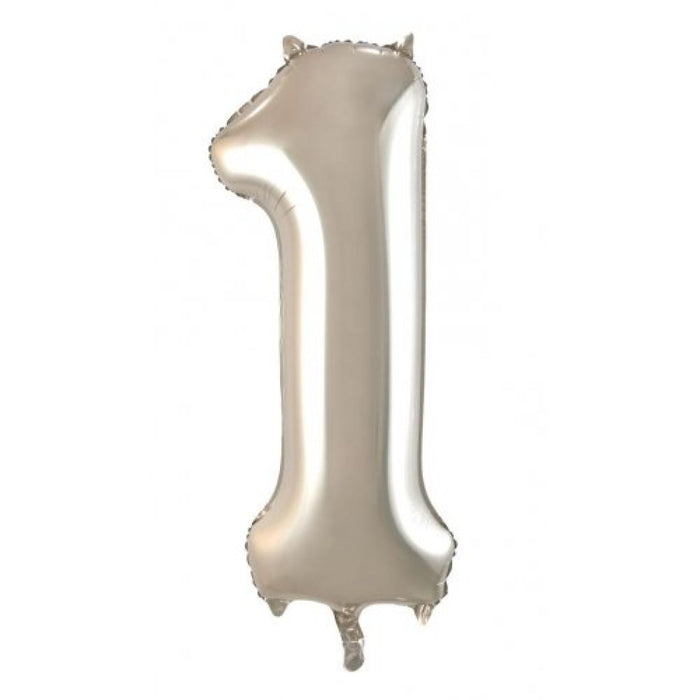 Large Number 1 Balloon - Champagne 86cm