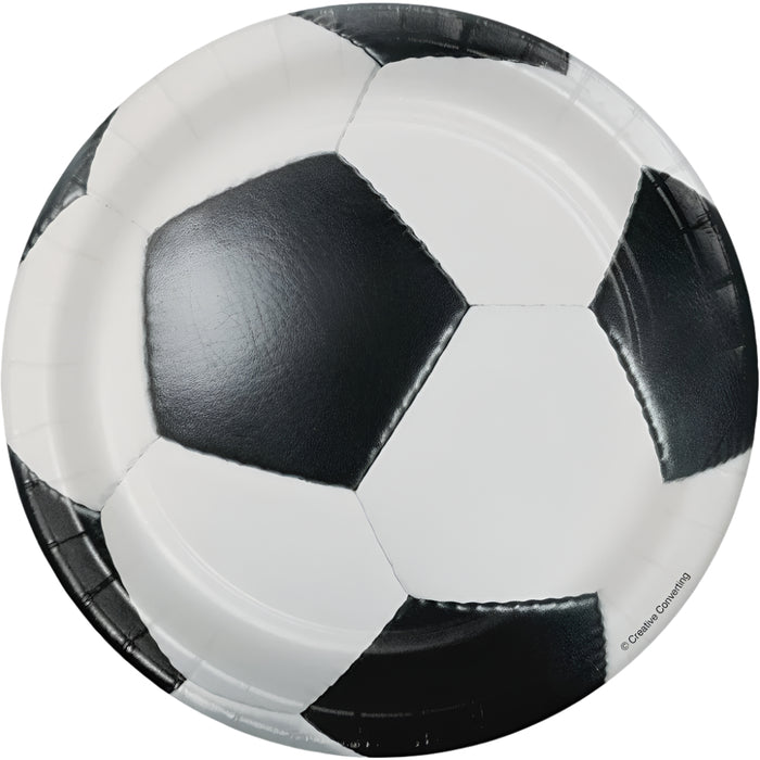 Soccer Plates 23cm Pk8