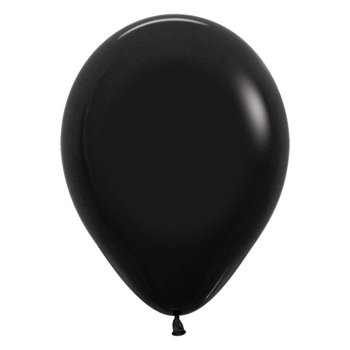 Black Balloons ~ Singles ~ Pack ~ Helium Filled ~ Flat