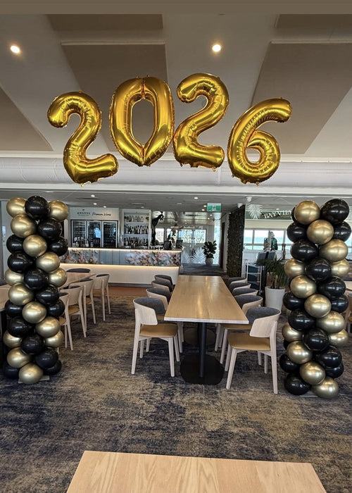 Helium Number Balloon Arch for Graduation or New Year
