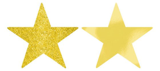 Star Cutouts Foil & Glitter | Gold
